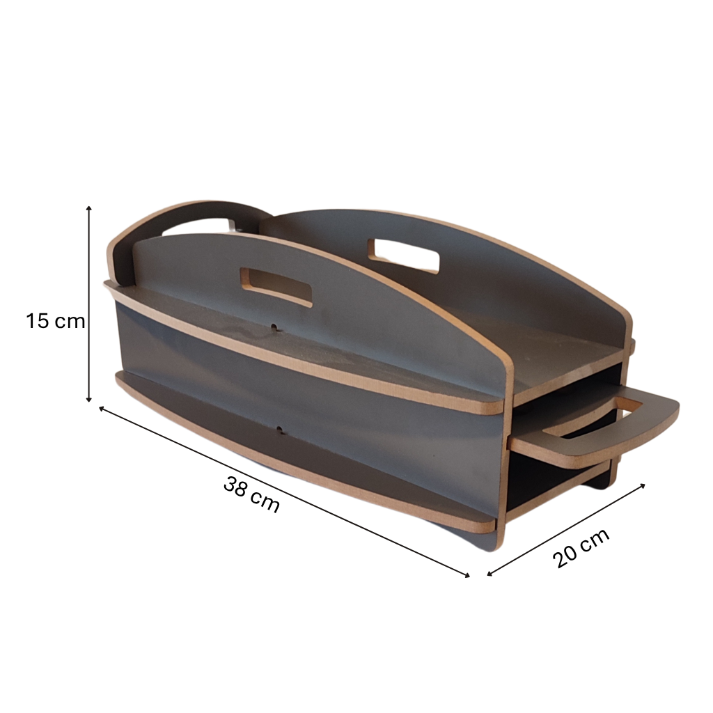 USTAAGAC Nespresso Kapsül Standı ve Çekmecesi – Kahve Makinesi Altlığı, Kapsül Düzenleyici Organizer (20x38x15 cm)