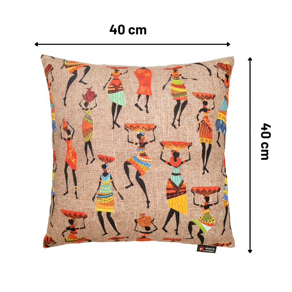 Etna Afrika Desenli Dekoratif Kırlent Kılıfı – 40x40 cm