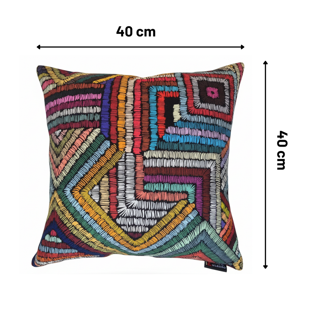 Etnik Desenli Dekoratif Kırlent Kılıfı – 40x40 cm