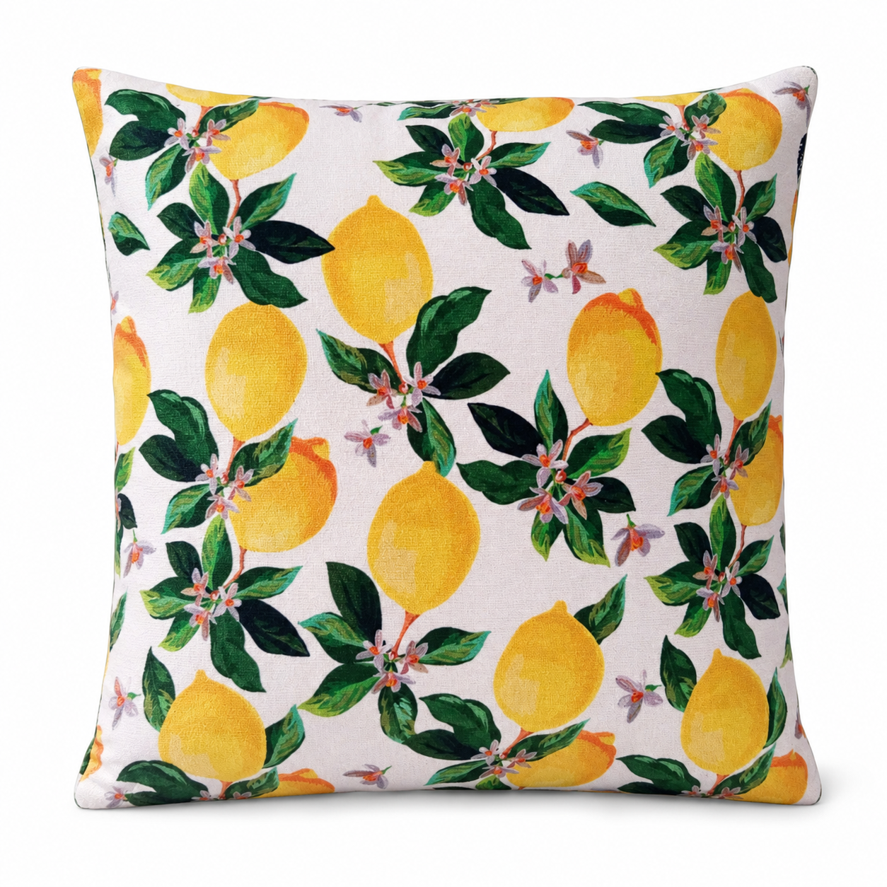 USTAAGAC El Yapımı Limon Desenli Neşeli Dekoratif Kırlent Kılıfı – 40x40 cm