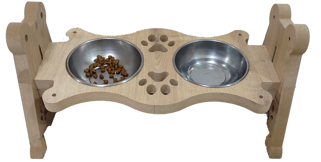 Kedi Köpek - Mama & Su Kabı -  Yükseklik Ayarlı
