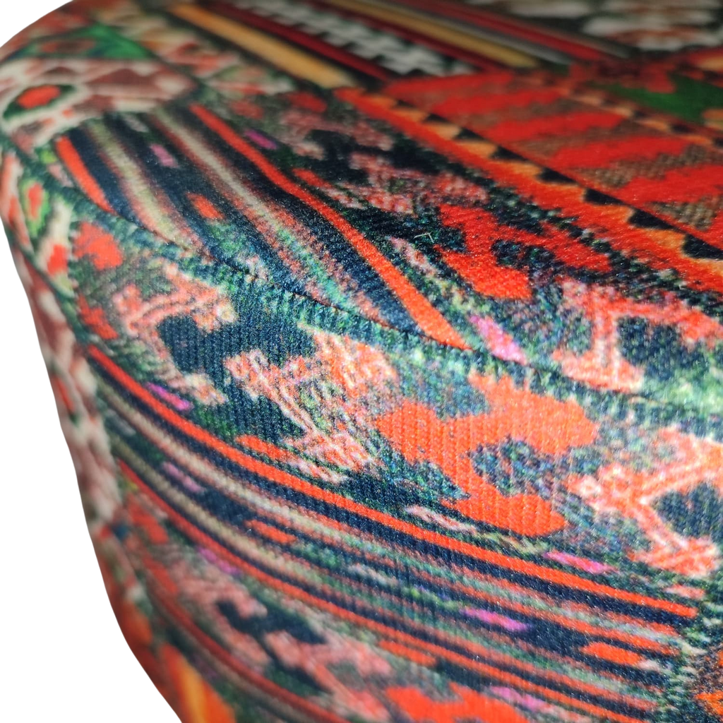 Puf Koltuk Tabure - Anadolu Kilim - Ahşap Ayaklı