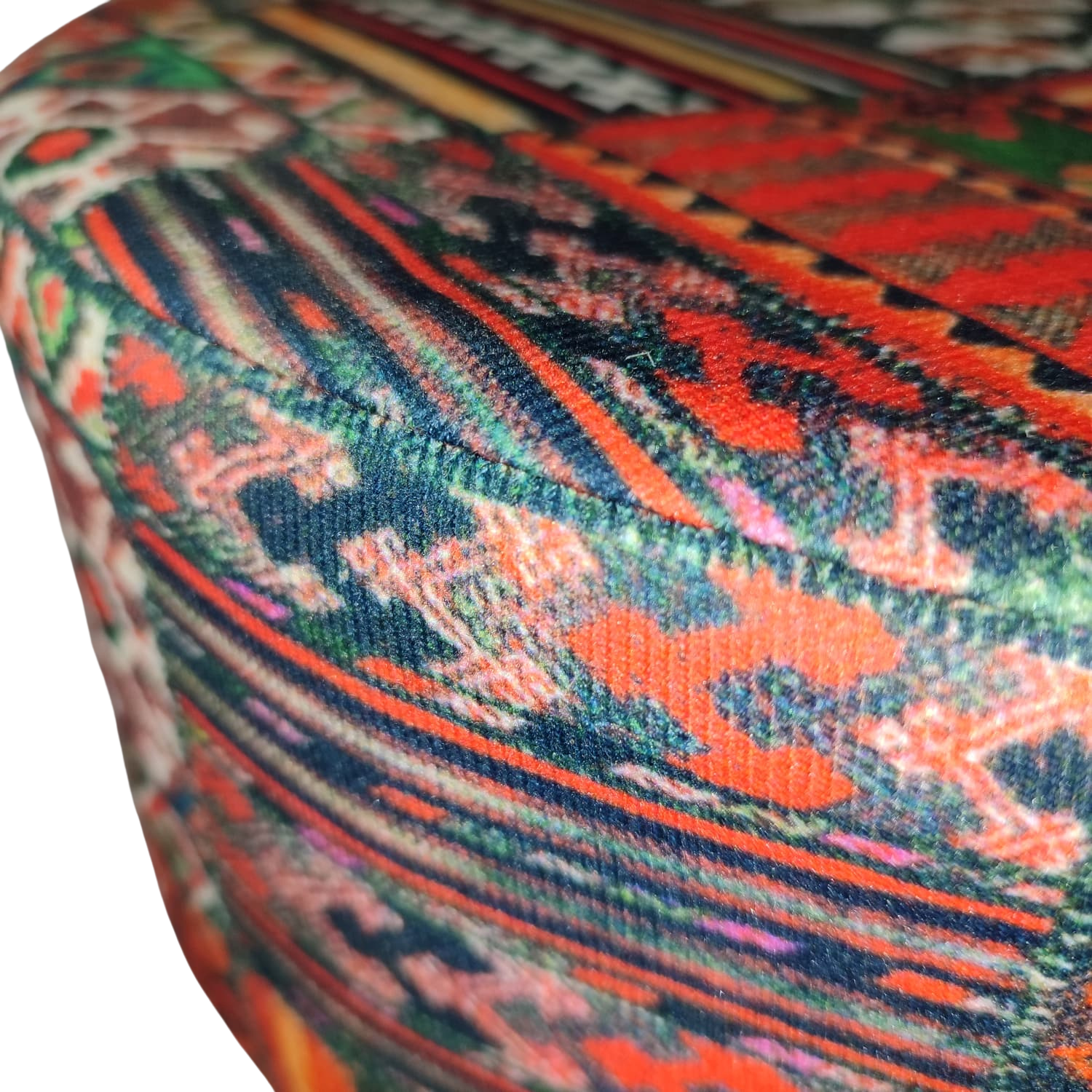 Puf Koltuk Tabure - Anadolu Kilim - Ahşap Ayaklı